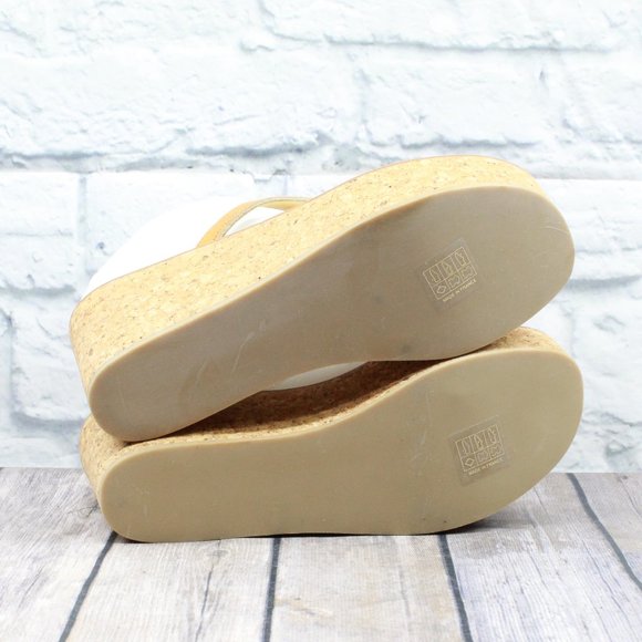 K. Jacoves Wedge Thong Heels Sandals Size 37 - Picture 10 of 10